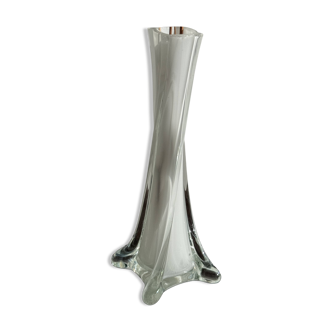 White glass bud vase