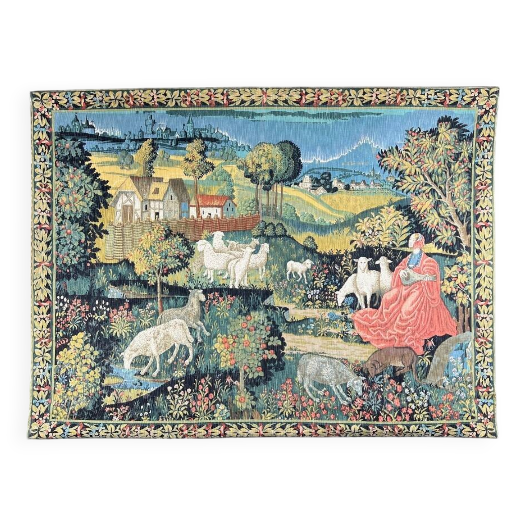 Wall Tapestry, Pastoral Scene, 20th Century