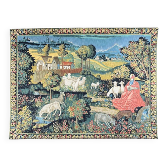 Wall Tapestry, Pastoral Scene, 20th Century