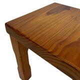 Vintage Set of 3 pinewood side or nesting tables 1970s nest of tables