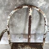 Pair of metal armchairs