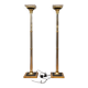 Maison Roméo – Pair of large floor lamps, circa 1970 (B) Lucite and gilded bronze