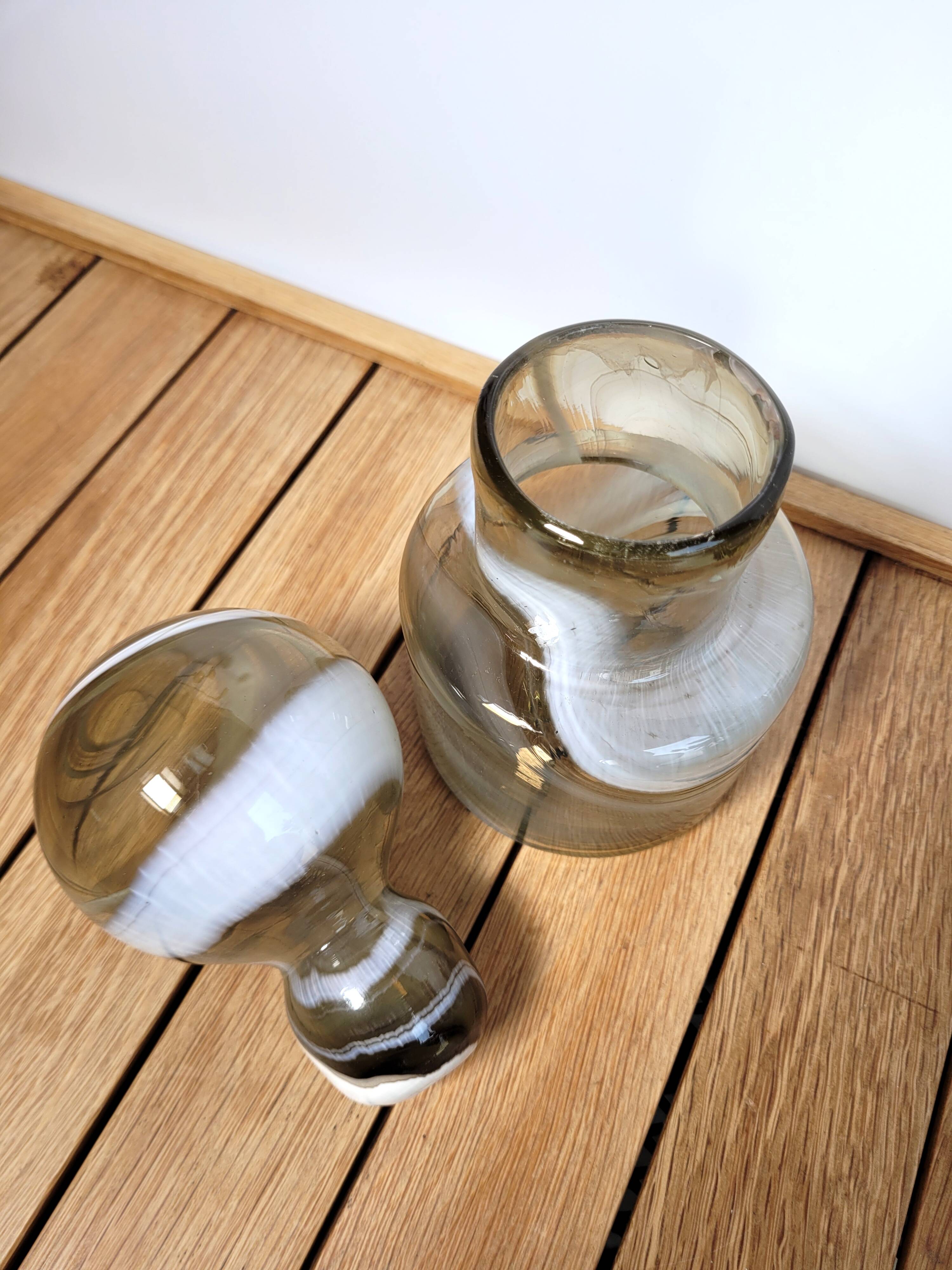 Bocal verre soufflé 1970 Maure Vieil