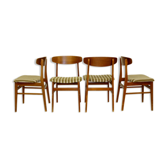 Set de 4 chaises en teck, SAX, Danemark, 1960