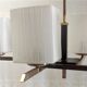 Chandelier in brass and lacquered metal 50s 60s