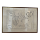 Vintage framed map of Guadeloupe