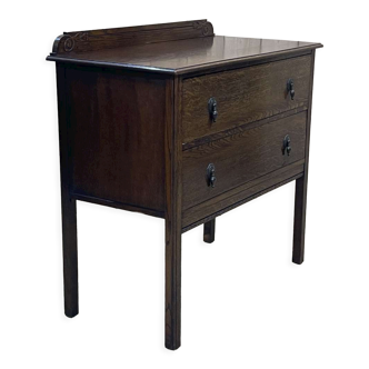 English oak chest of drawers 2 drawers from the 1930s