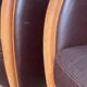 Pair of vintage brown leather club armchairs from the 70s