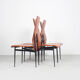 Fasem dinner chairs S44 in cognac red leather, 1990's