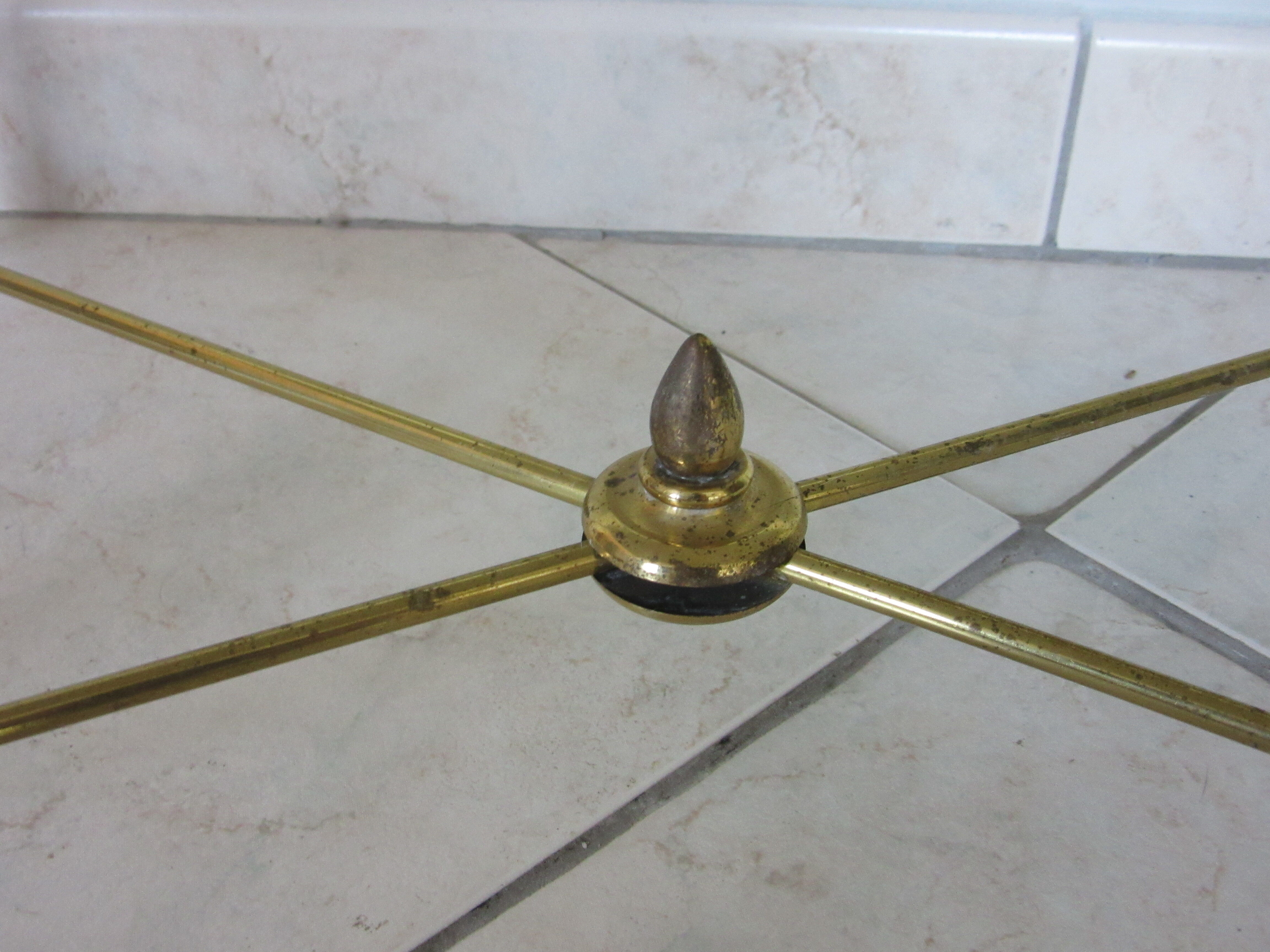 Marble and brass coffee table