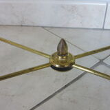 Marble and brass coffee table