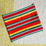 Folding fisherman stool with striped seat
