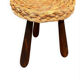 Tabouret tripode en chêne et paille Audoux et Minet 50’s