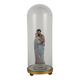 Ancient sculpture of Saint Joseph in a display case, Italy 1900s, polychrome porcelain.