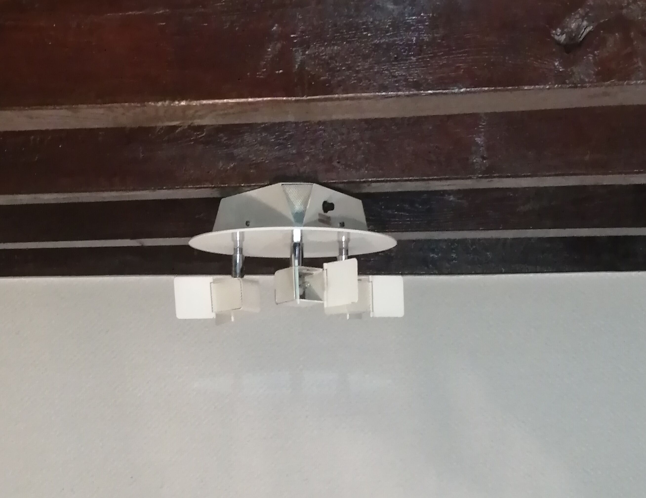 Ceiling lamp 3 adjustable metal lamps vintage 1980