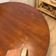 Table ronde design scandinave en teck extensible avec rallonge