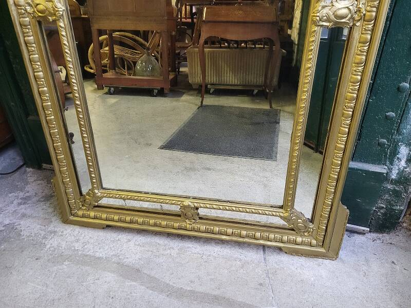 Large framed mirror from the 19th century