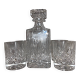 Whiskey carafe and four glasses