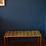 Vintage coffee table green tiles