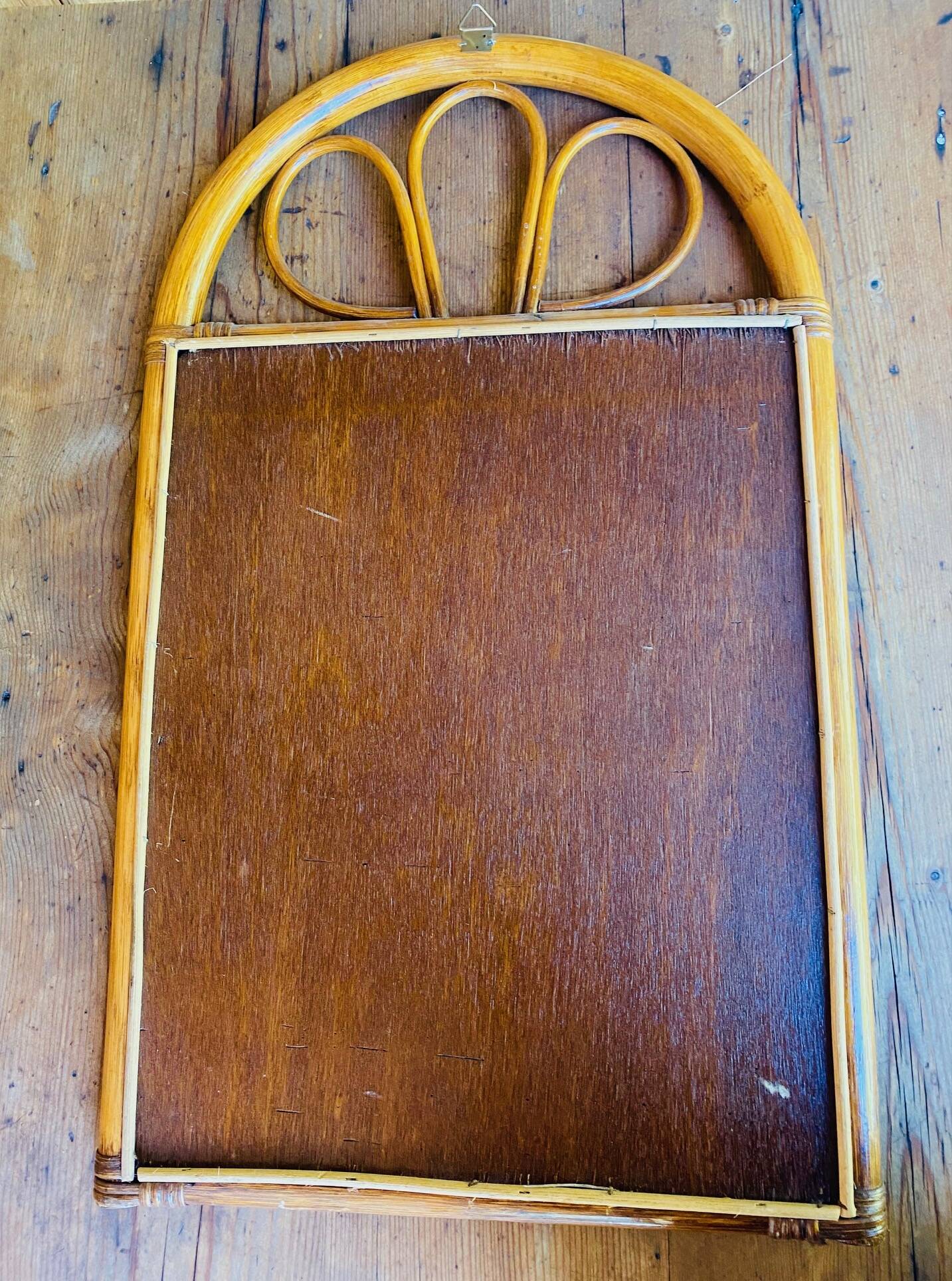 Vintage rattan mirror