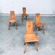 Vintage Belgian Brutalist Pub Café Chair Set by Torck, 1960s, Set of 4