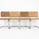 Set of 4 Dining Chairs Style B32 by Marcel Breuer