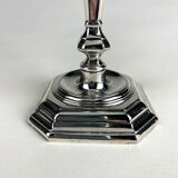 Pair of antique candlesticks in silver metal