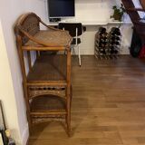 Rattan shelf on legs