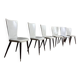 Serie de 6 chaises Baumann modèle Essor en simili cuir blanc
