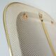 beautiful 1950's mid century modern WALL MIRROR wire mesh frame and brass