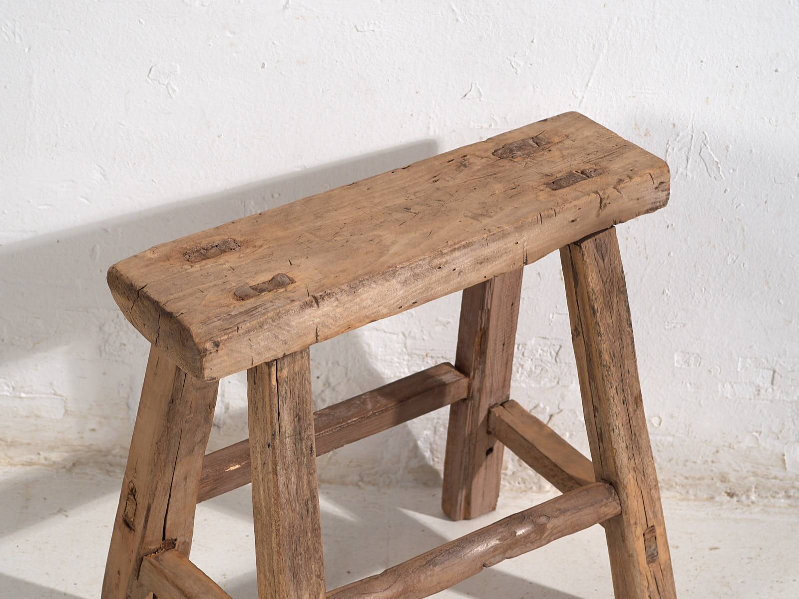 Pair of antique stools (circa 1900). Set of 2 pieces