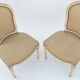 Set of 4 white chairs Louis XVI style
