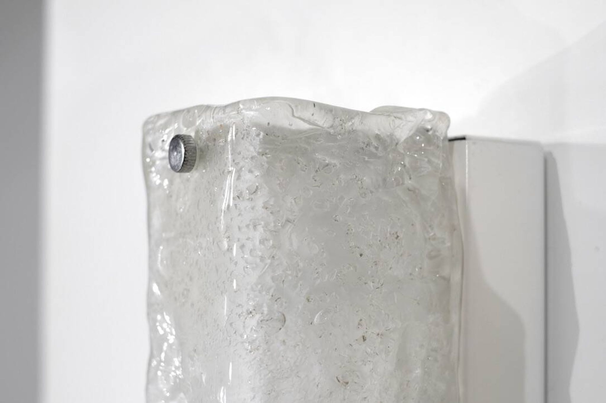 Large pair of Murano glass wall sconces, Italy 1970s. Vintage