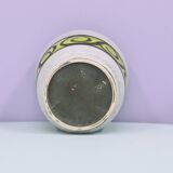 pot de fleur vintage blanc et jaune fluo