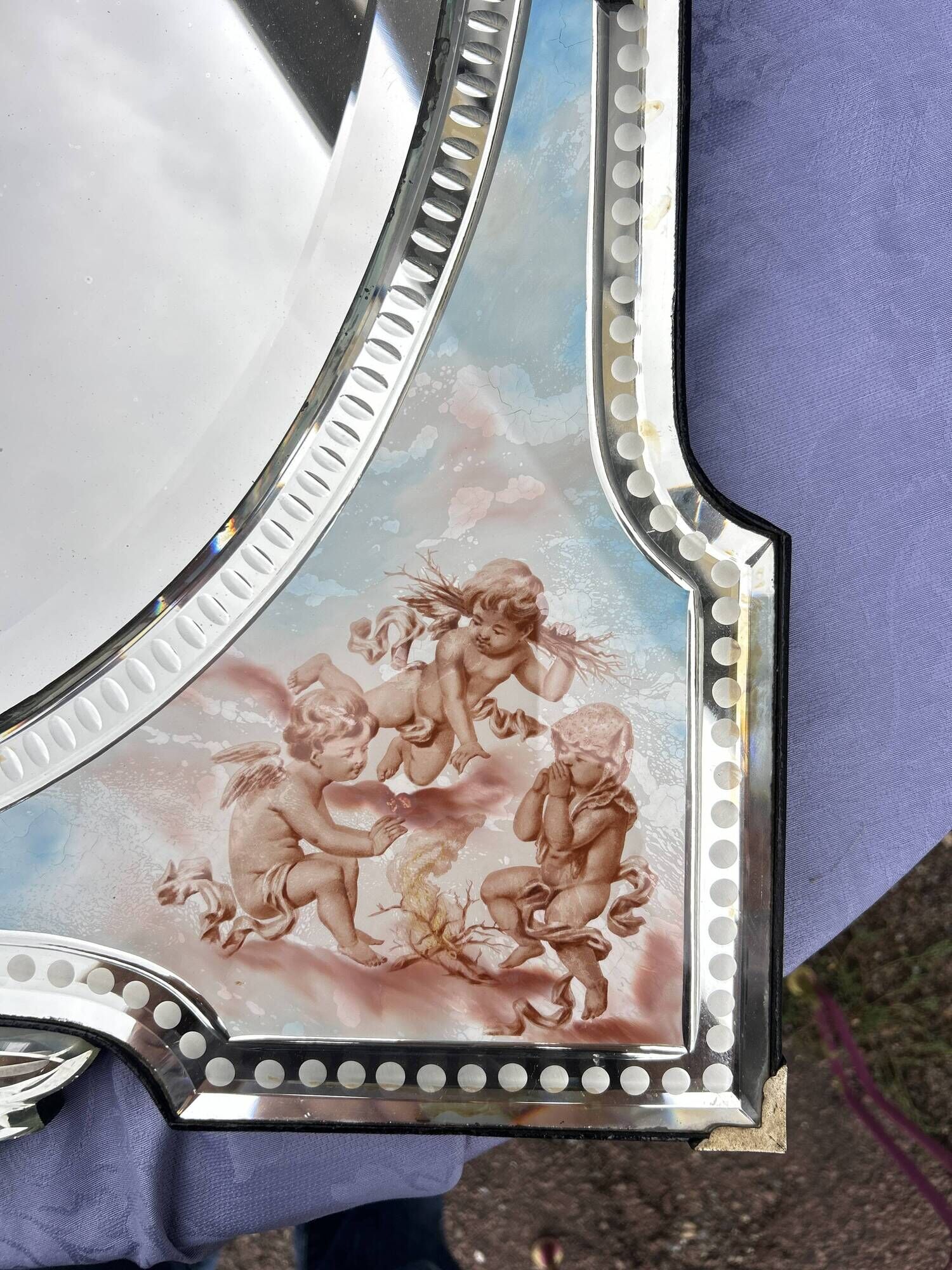 Italian mirror with the four seasons