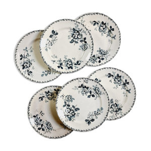 Lot de 6 assiettes plates Saint Amand