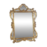 Ancien miroir à parcloses bois sculpté dorure d'origine 53x37 cm SD207