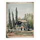 Old watercolor rural landscape dated 1885