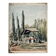 Old watercolor rural landscape dated 1885