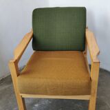 Scandinavian light wood armchair