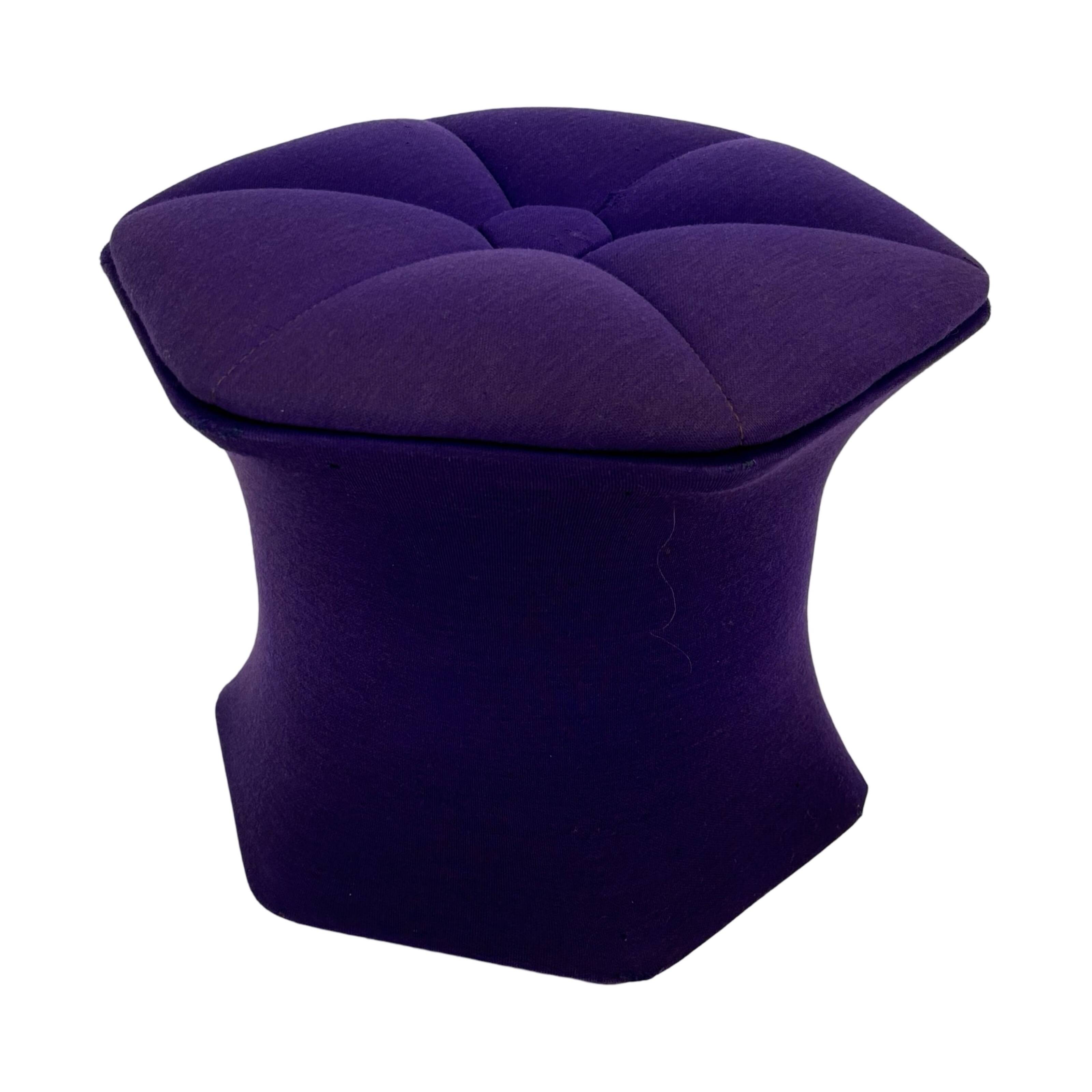 Vintage mushroom hocker or stool with storage compartment Netherlands 70's