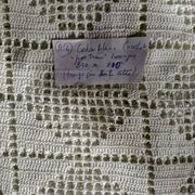 Dessus de lit en coton blanc , Ancien jeté de lit en crochet , couvre lit coton blanc