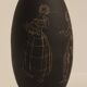 Ceramic vase decorated with women and a tree.