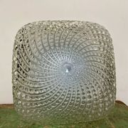 Plafonnier applique en verre dépoli 70's