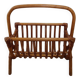 Vintage rattan wicker magazine rack