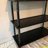 Vintage bamboo black shelf