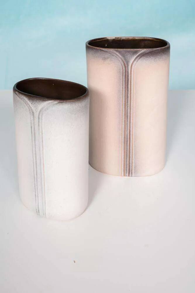 Set of vases VEB Haldensleben, 1960s, East German earthenware