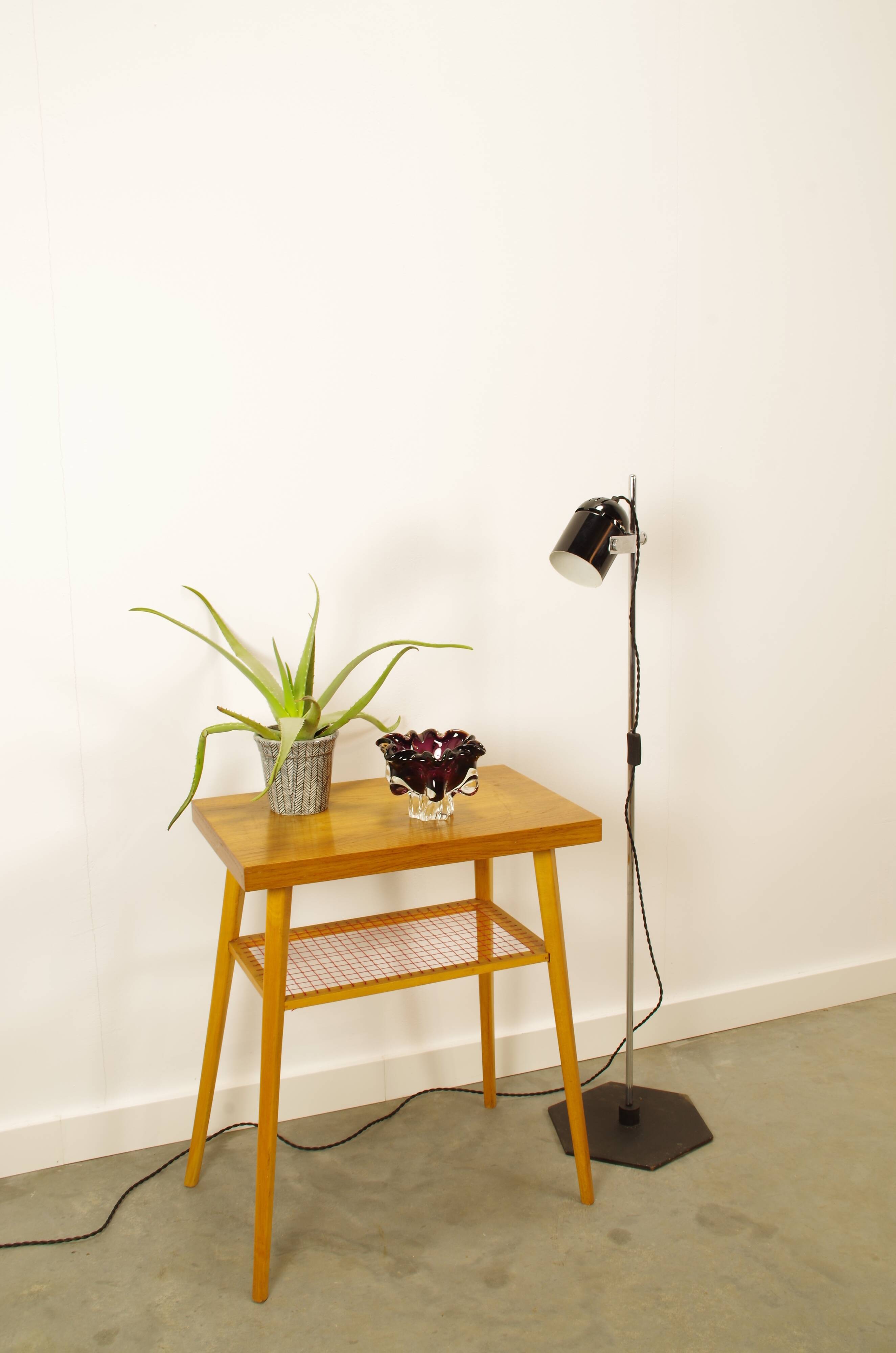 Vintage floor lamp with black spotlight