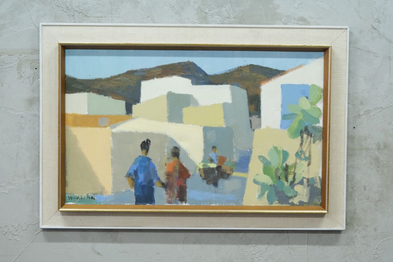 Stig Wernheden, Scandinavian Modern Landscape, 1960s, Oil on Canvas, Framed