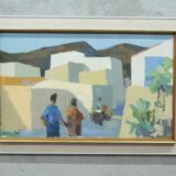 Stig Wernheden, Scandinavian Modern Landscape, 1960s, Oil on Canvas, Framed
